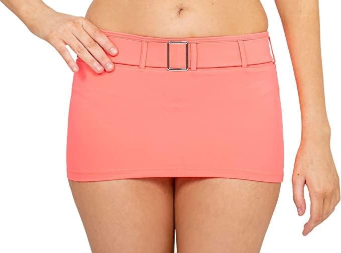 Pinup Doll Flirtatious Low Rise and Belted Mini Skirt