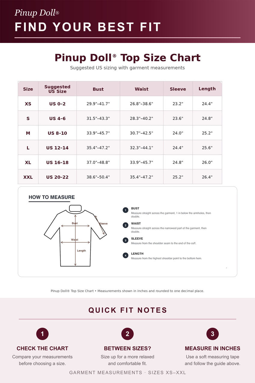 Pinup Doll Womens Sheer Mesh Long Sleeve Top, Sexy Tops for Women