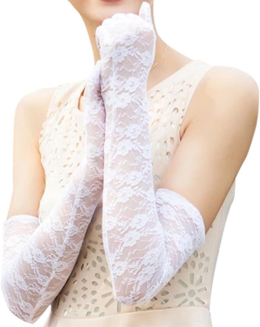 Long Lace Gloves, Costume, Cosplay, Halloween or Formal Event