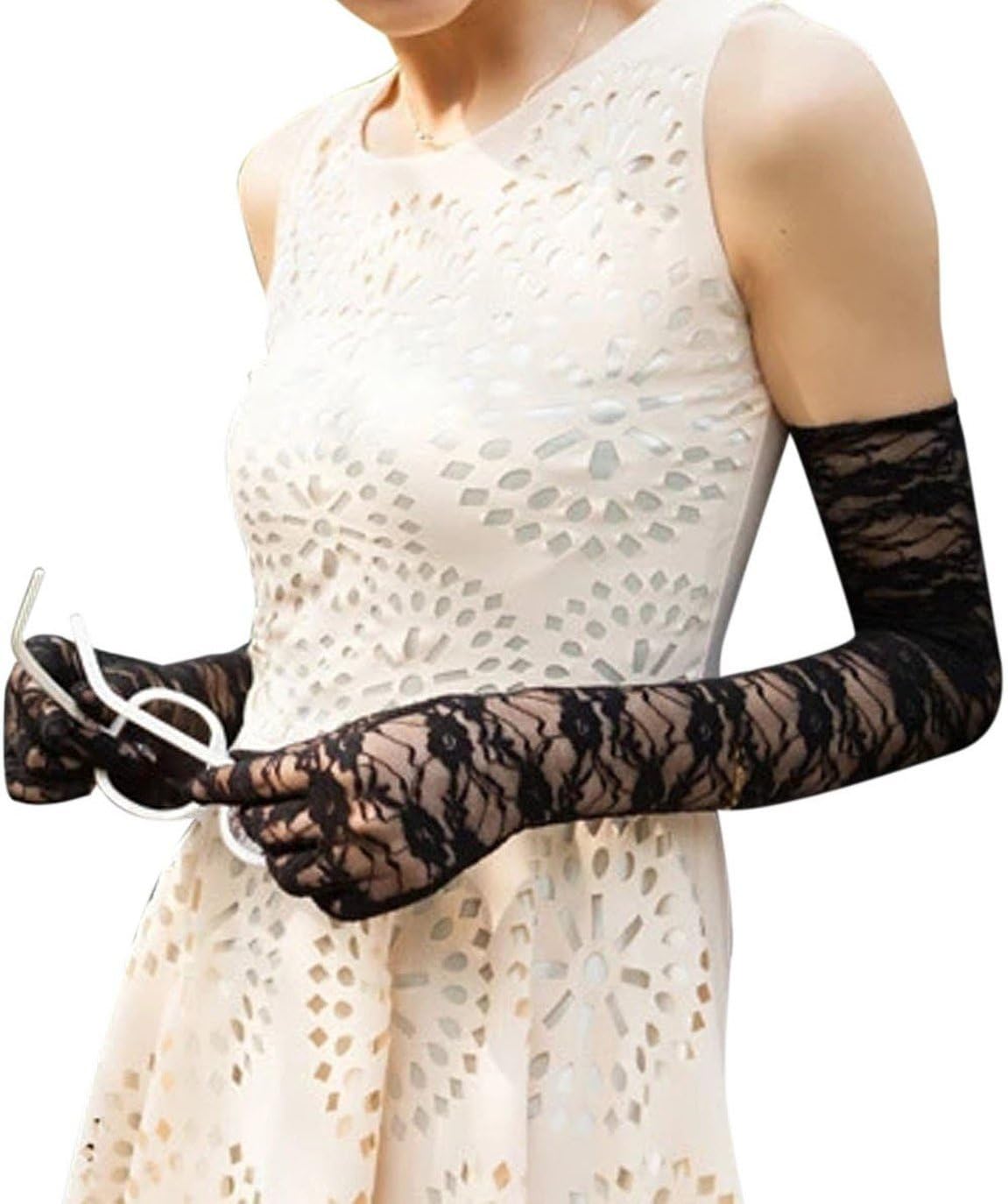 Long Lace Gloves, Costume, Cosplay, Halloween or Formal Event