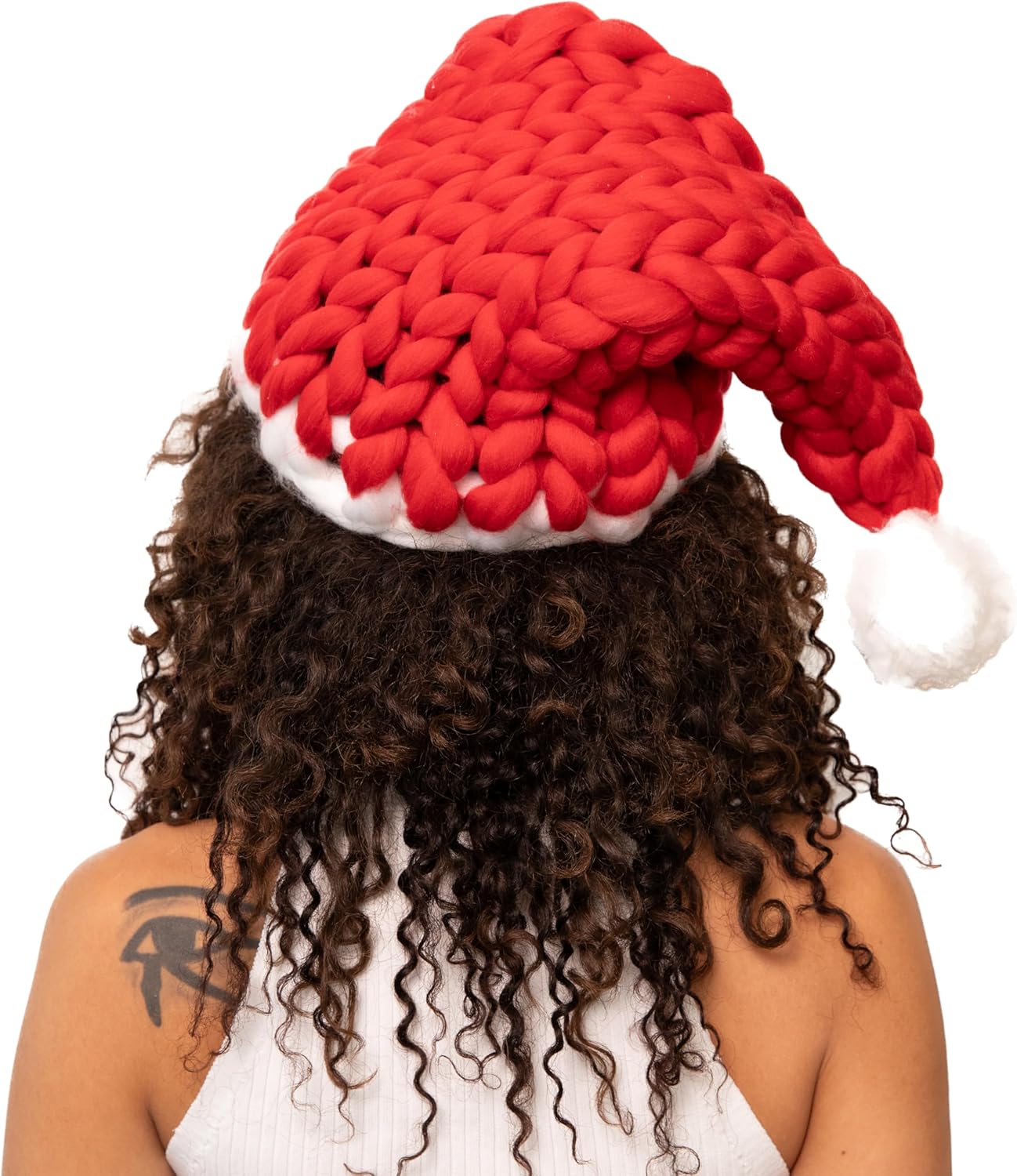 Hand Knitted Chunky Unique Santa Hat