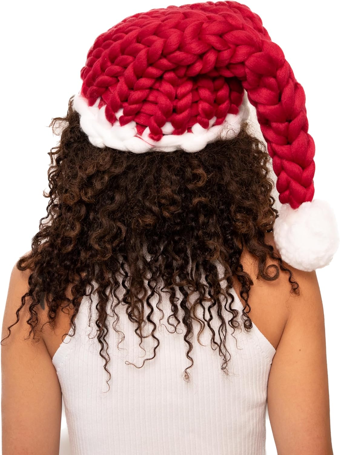 Hand Knitted Chunky Unique Santa Hat