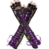 Black with purple ribbon