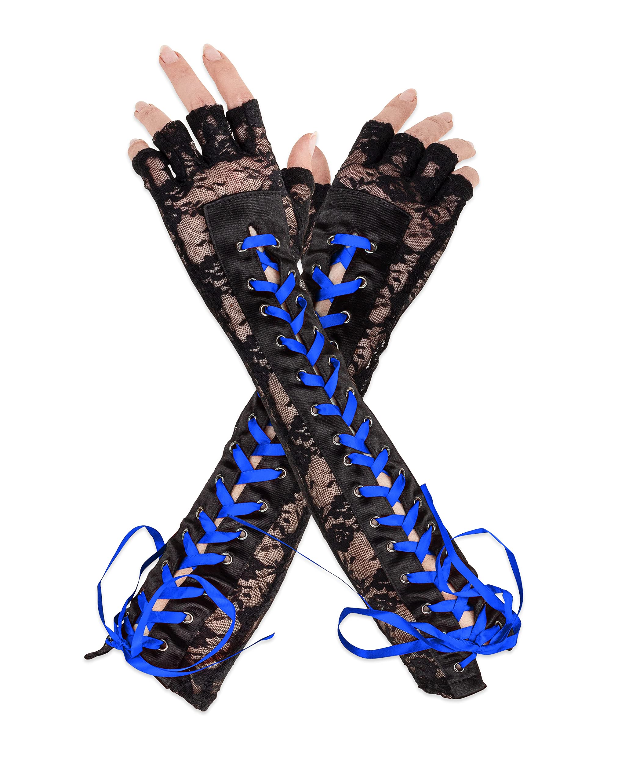 Fingerless, Lace Up Gloves